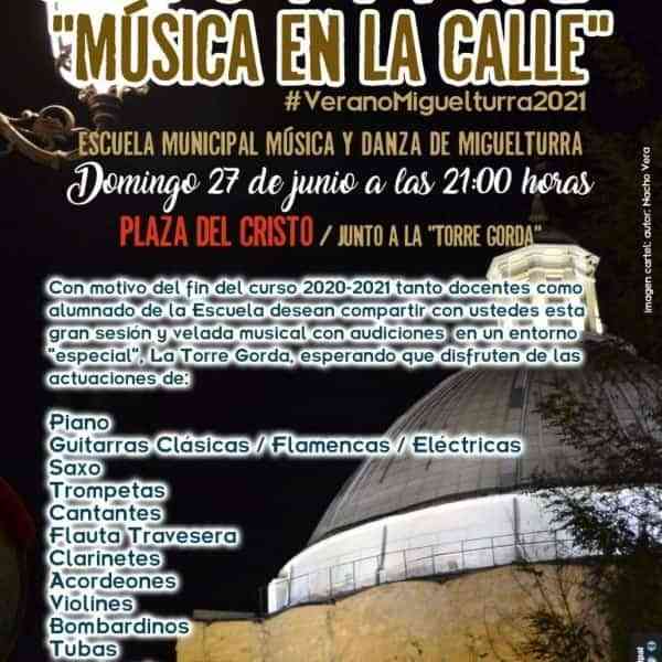 Gran Festival «Música en la calle» este domingo 27 de junio en Miguelturra