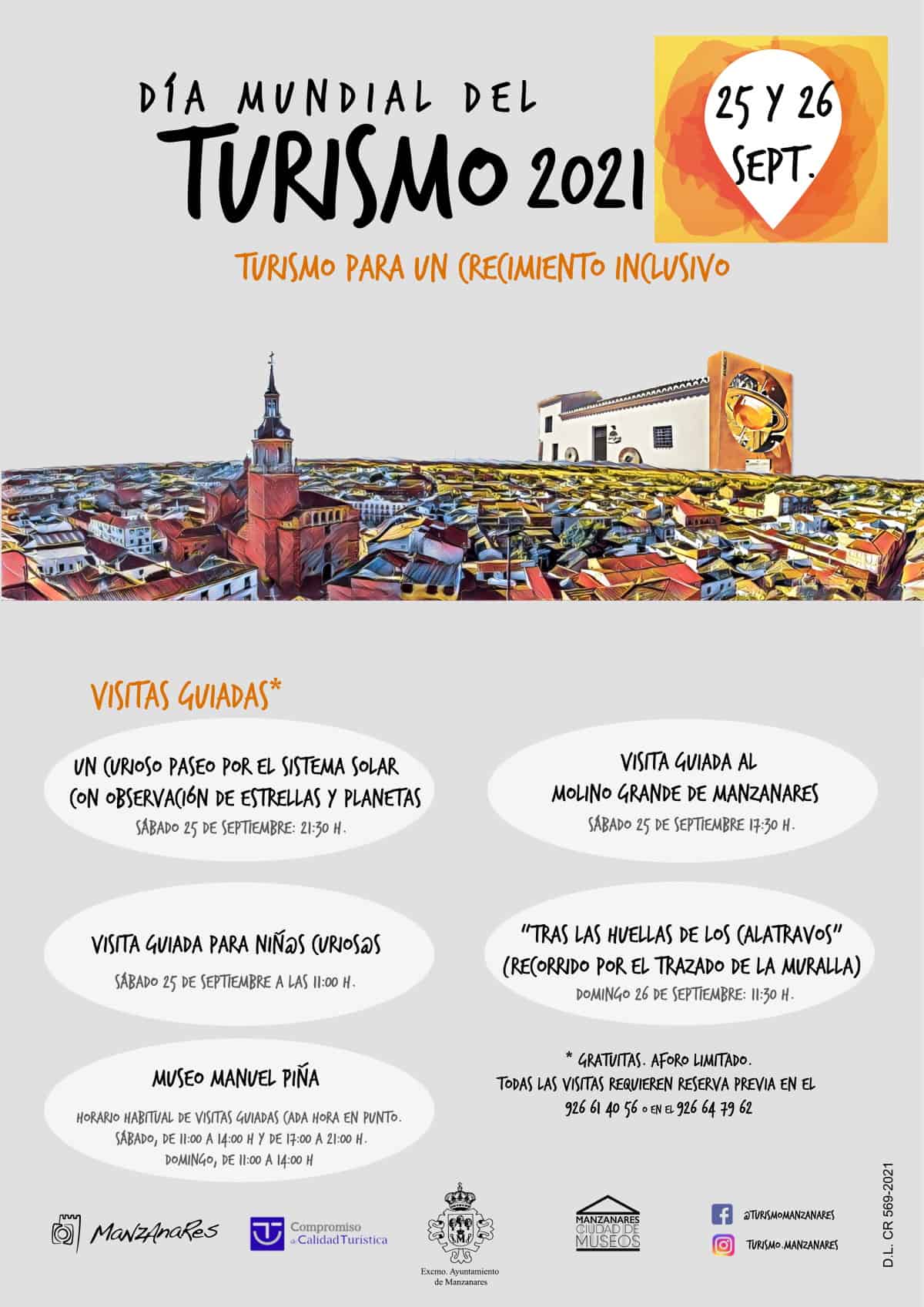 visitas guiadas dia mundial turismo manzanares - Visitas guiadas el 25 y 26 de septiembre Manzanares por el Día del Turismo