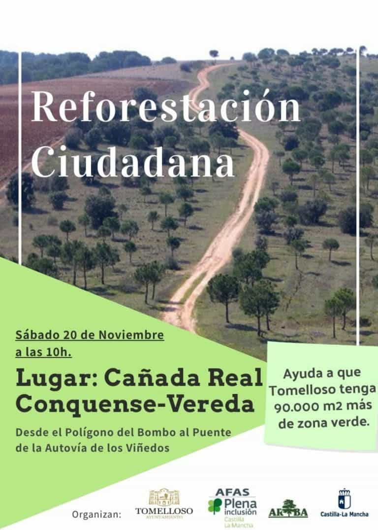 Jornada de Reforestación el 20 de noviembre en la Cañada Real Conquense-Vereda en el término municipal de Tomelloso