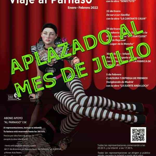 Aplazado el Festival de Teatro Aficionado “Viaje al Parnaso” en Argamasilla de Alba