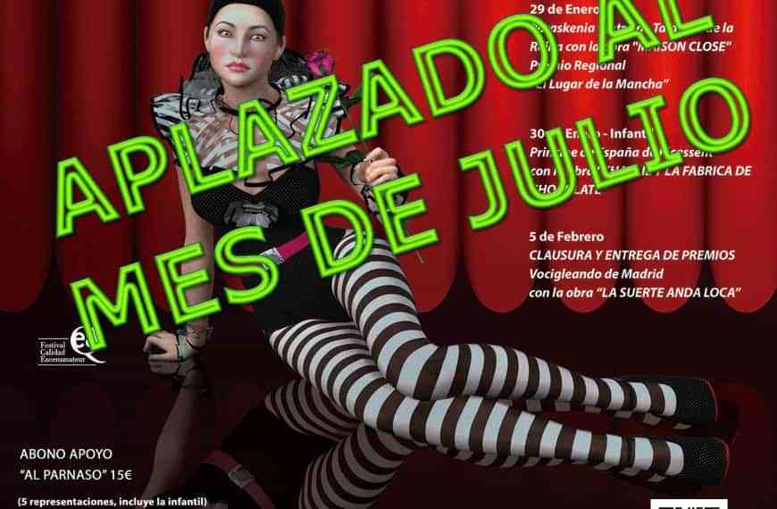 Aplazado el Festival de Teatro Aficionado “Viaje al Parnaso” en Argamasilla de Alba