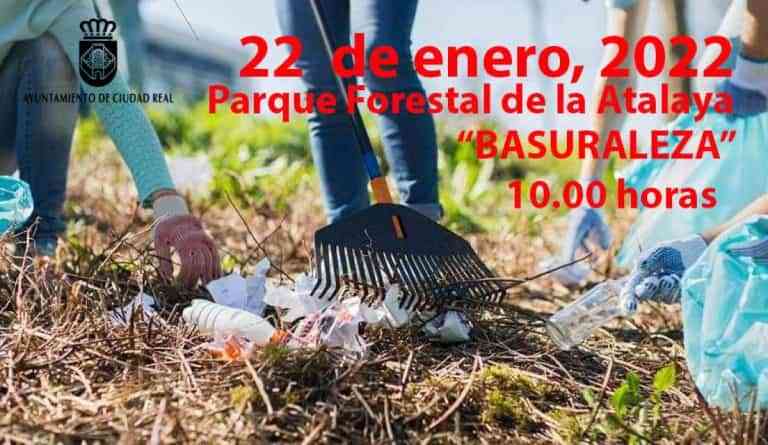 Jornada de recogida de basura y sensibilización medioambiental en el Parque Forestal de la Atalaya el 22 de enero