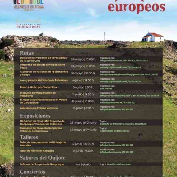 Actividades gratuitas y para todo público realizará el proyecto Geoparque Volcanes de Calatrava: Ciudad Real por la Semana de los Geoparques Europeos