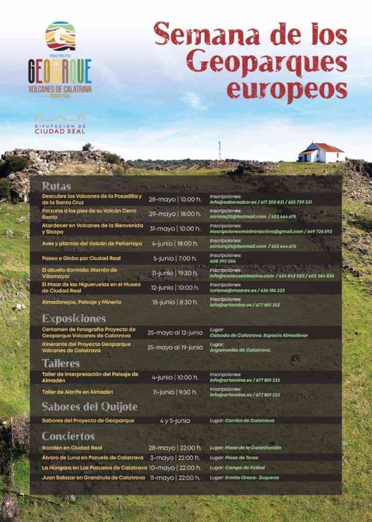 Actividades gratuitas y para todo público realizará el proyecto Geoparque Volcanes de Calatrava: Ciudad Real por la Semana de los Geoparques Europeos