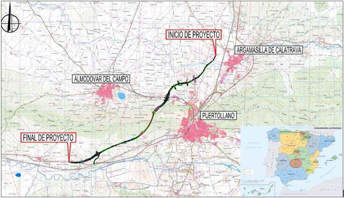 El Mitma aprueba definitivamente el proyecto de trazado de la variante de Puertollano de la A-43