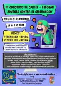 La Concejalía de Juventud ha convocado el concurso de cartel y slogan ‘Jóvenes contra el ciberacoso’