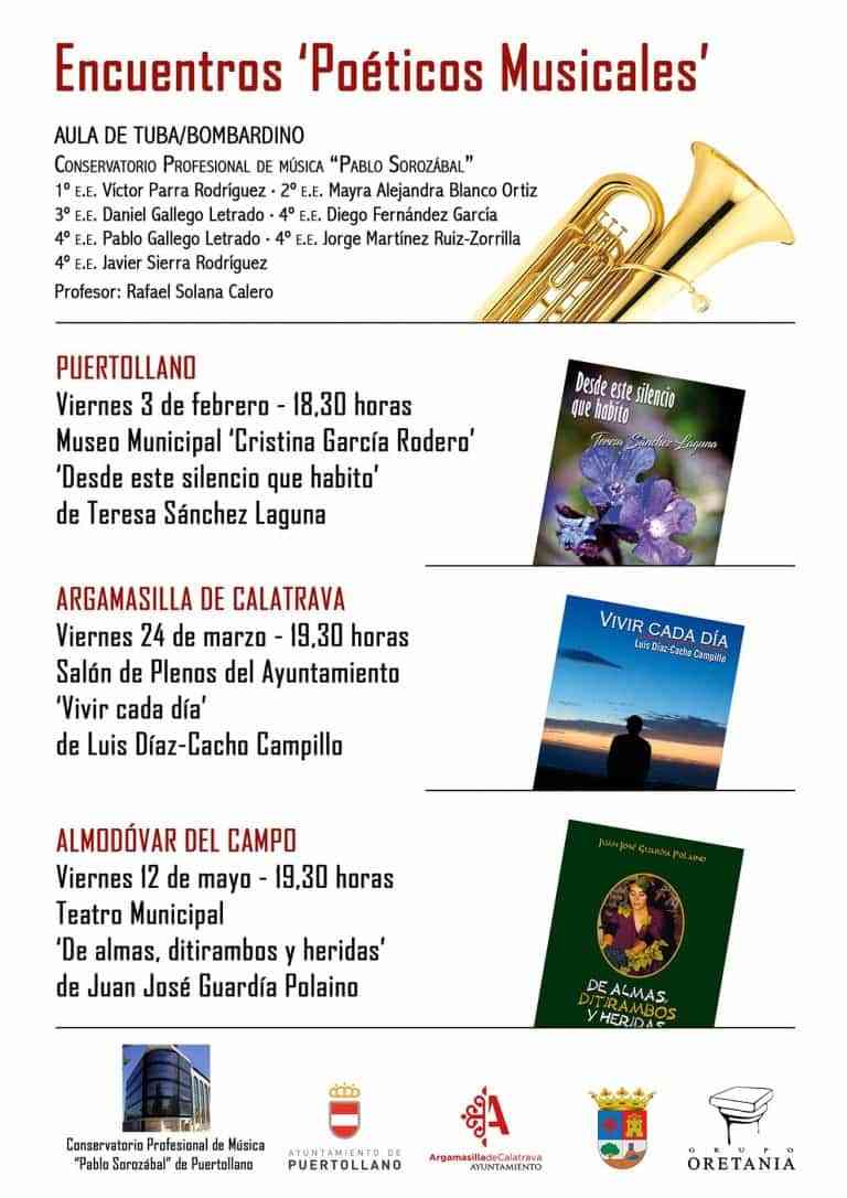 Tuba, Bombardino y poesía de la mano en los encuentros poéticos musicales organizados por el Conservatorio Profesional de Música “Pablo Sorozábal” y el Grupo Oretania