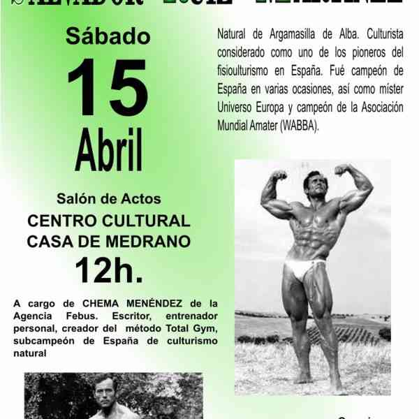 El maestro del culturismo, Salvador Ruiz, será homenajeado en Argamasilla de Alba este sábado tras ganar cinco veces el campeonato de España.