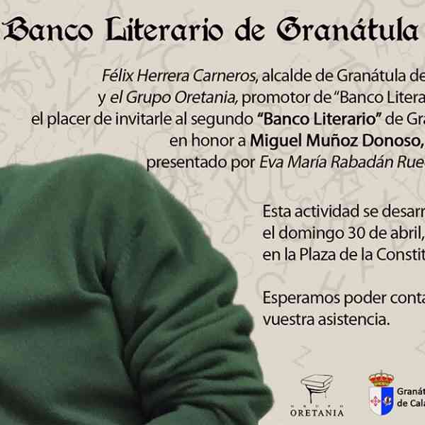 Miguel Muñoz Donoso, ‘Banco Literario 2023’ en Granátula de Calatrava