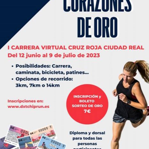 I Carrera Virtual “Corazones de Oro” de la Cruz Roja de Ciudad Real participa hasta el 15 de julio
