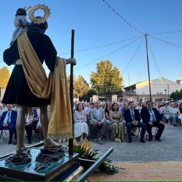 Valverde de visita en Bolaños de Calatrava por la celebración de las fiestas 2023 en honor a San Cristóbal Mártir, patrón de los conductores