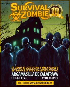 ¡Argamasilla de Calatrava se enfrenta a su décima invasión zombie en el Survival más aterrador!