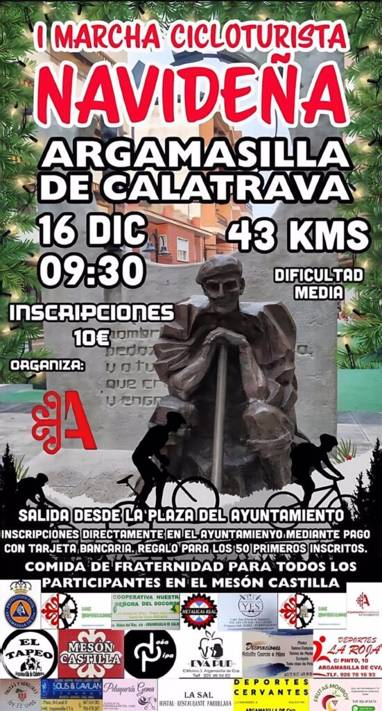 I Marcha Cicloturista Navideña en Argamasilla de Alba: Convocatoria para Pedaleo Festivo este Sábado 1 I Marcha Cicloturista Navidena en Argamasilla de Alba Convocatoria para - I Marcha Cicloturista Navideña en Argamasilla de Alba: Convocatoria para Pedaleo Festivo este Sábado