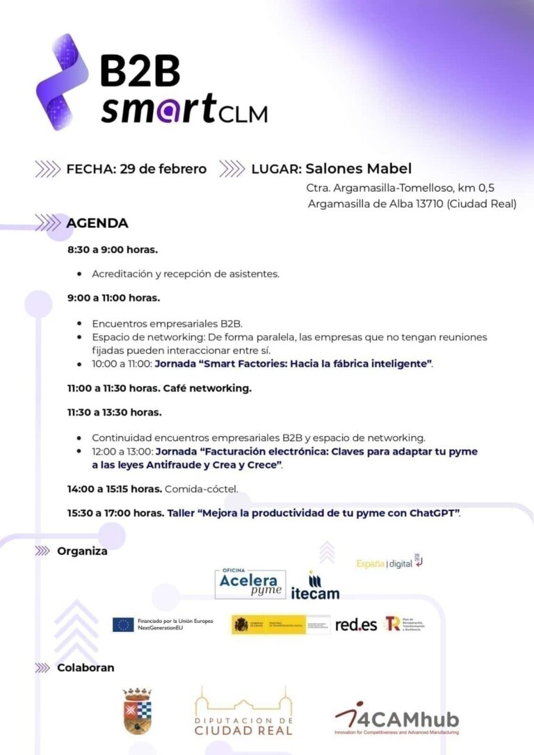 Itecam organiza el evento B2B Smart CLM en Argamasilla de Alba para impulsar la digitalización de las pymes de la provincia