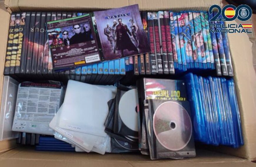 Pareja arrestada en Argamasilla de Alba por lucrar ilegalmente con 77 mil euros en ventas de contenido audiovisual pirata