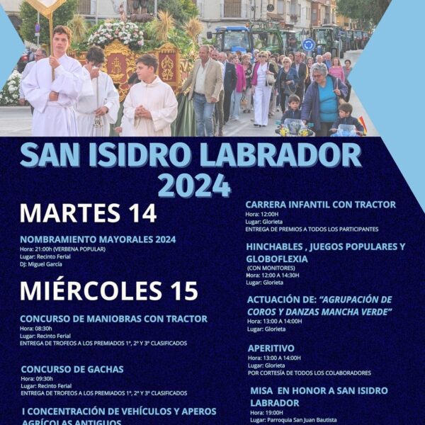 Argamasilla de Alba celebra las fiestas de San Isidro Labrador 2024 con una amplia programación