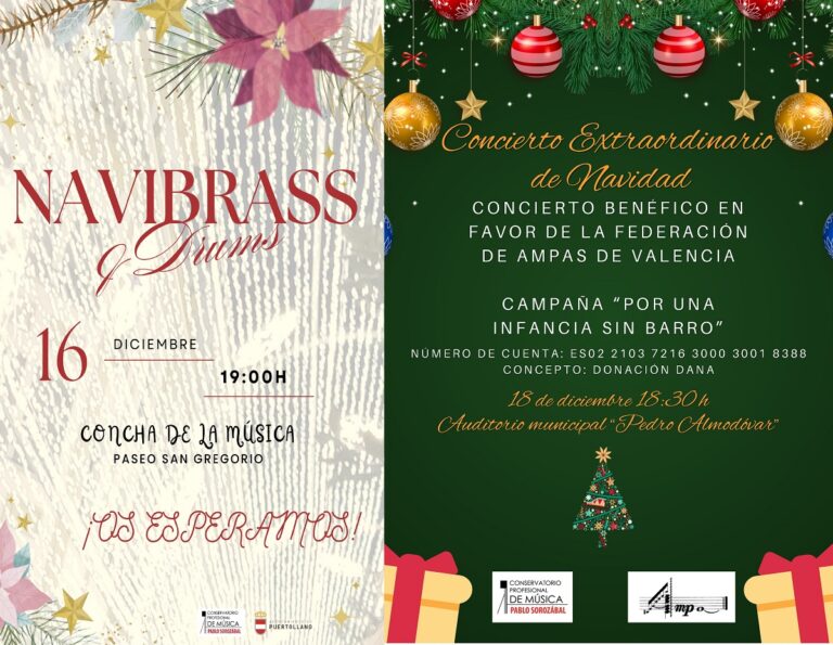 El Conservatorio Pablo Sorozábal anuncia su concierto navideño benéfico acompañado de actuaciones musicales al aire libre