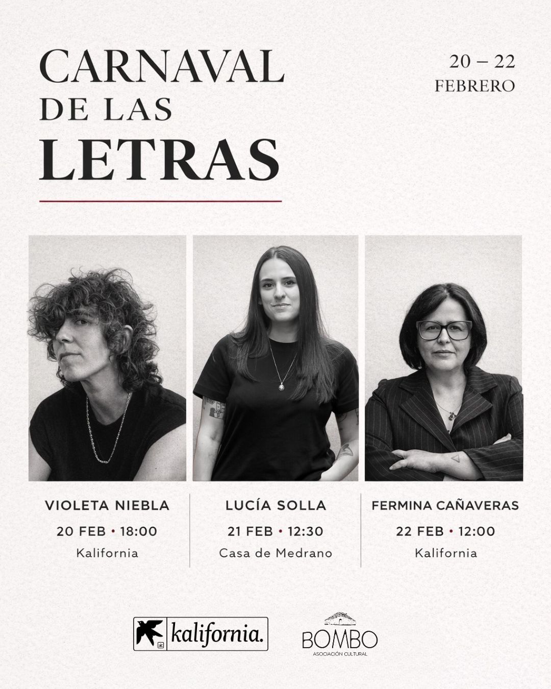 Cartel conjunto - Argamasilla de Alba celebrará del 20 al 22 de febrero la segunda edición del Carnaval de las Letras