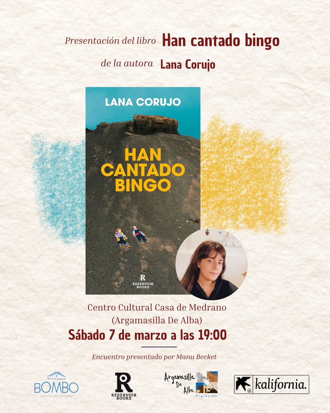 Historia de instagram presentacion de libro moderno rojo - Lana Corujo presenta su novela Han cantado bingo en Argamasilla de Alba